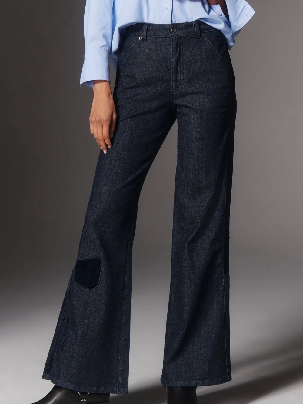 ✨NWT 🆕👖Anthro Maeve ‘Bow Peep’ High-rise Flare Jeans - 26P